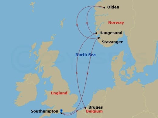 Itinerary map