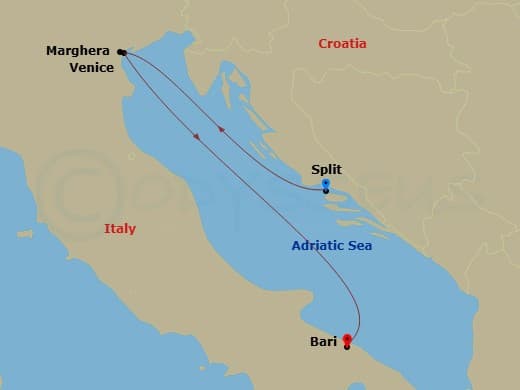 Itinerary map