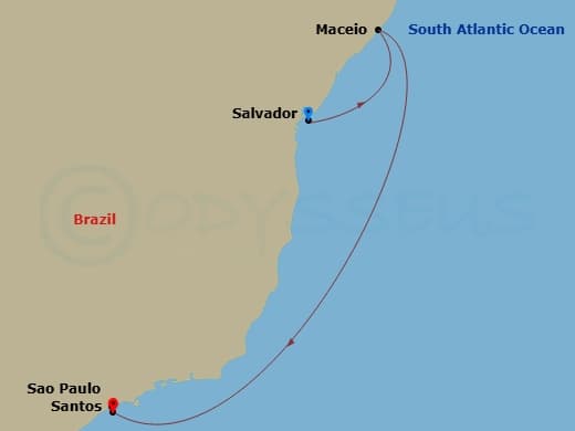 Itinerary map