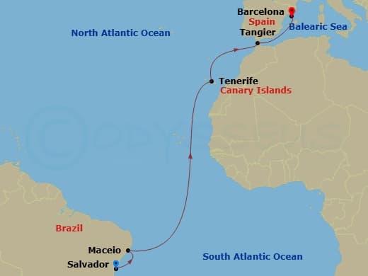 Itinerary map