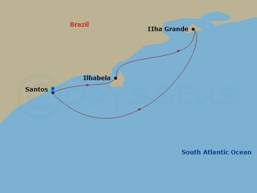 Itinerary map