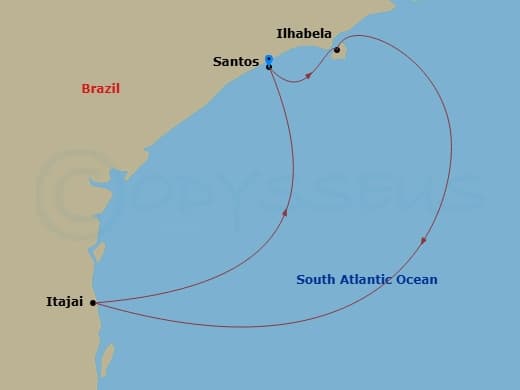Itinerary map