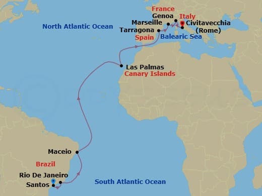 Itinerary map