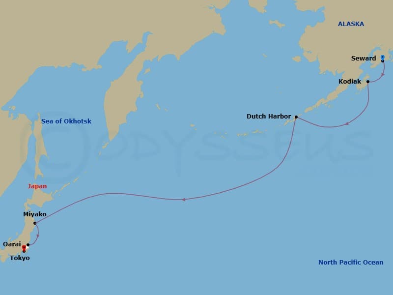 Itinerary map