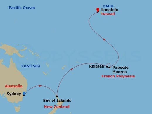 Itinerary map