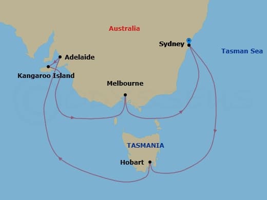 Itinerary map