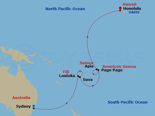 Itinerary map