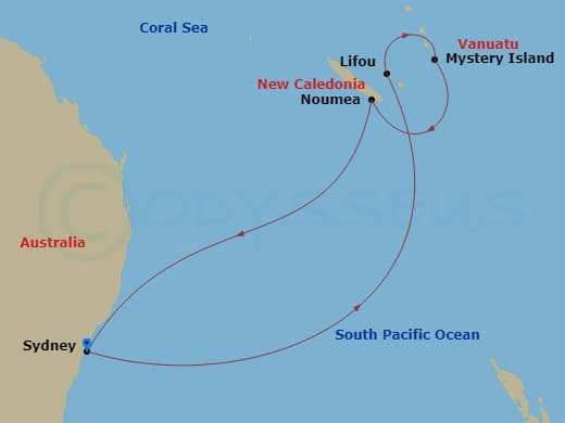 Itinerary map