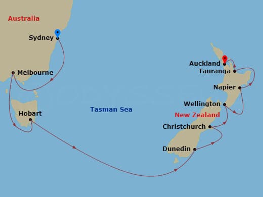 Itinerary map