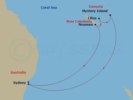 Itinerary map