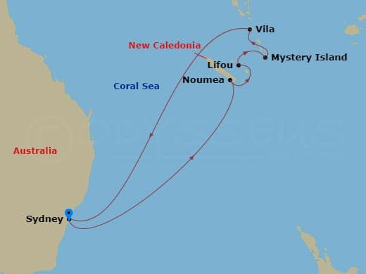 Itinerary map