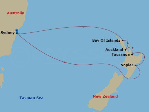 Itinerary map