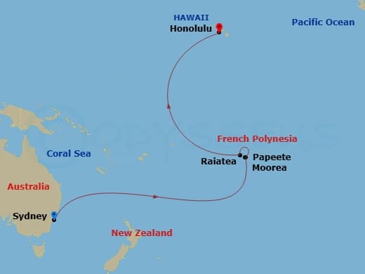 Itinerary map