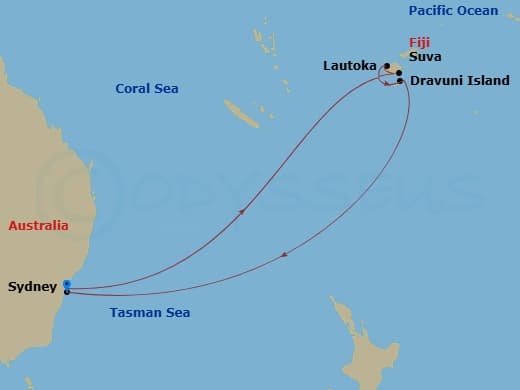 Itinerary map