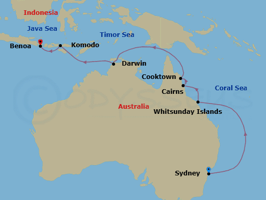 Itinerary map