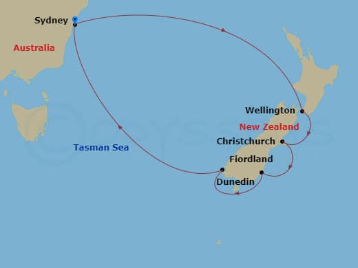 Itinerary map