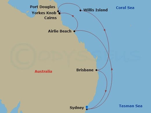 Itinerary map