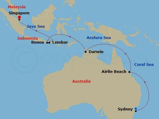 Itinerary map