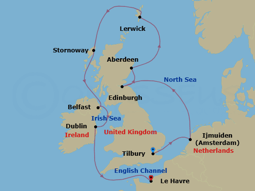 Itinerary map