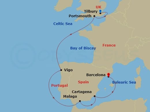 Itinerary map