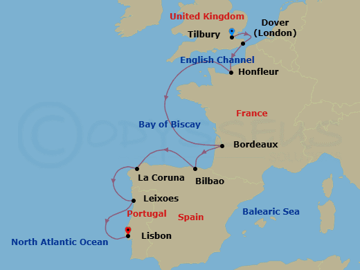 Itinerary map