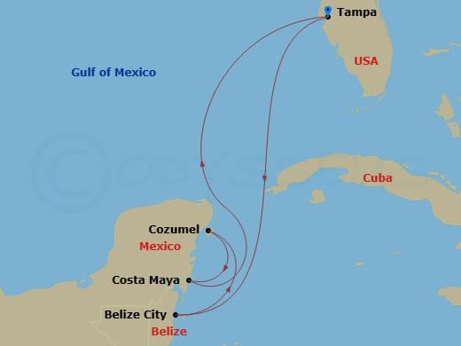 Itinerary map