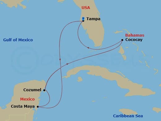 Itinerary map