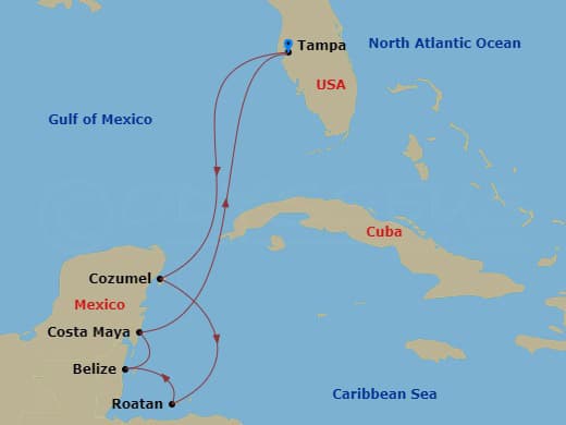 Itinerary map