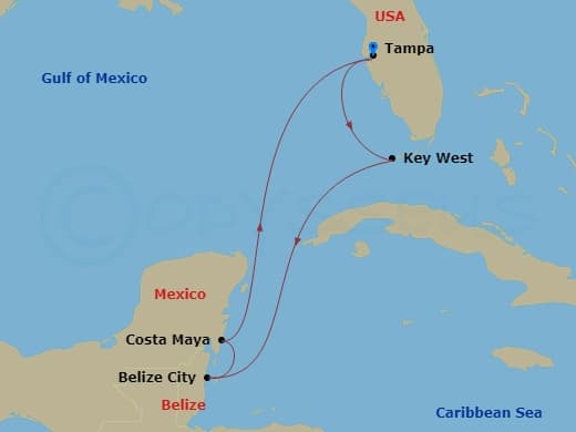 Itinerary map