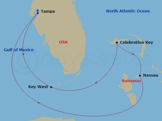 Itinerary map
