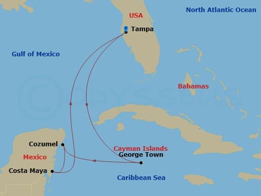 Itinerary map