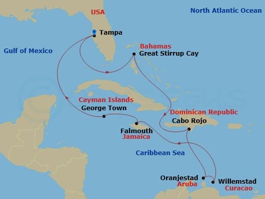 Itinerary map