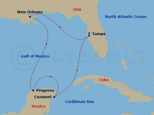 Itinerary map