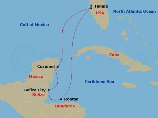 Itinerary map