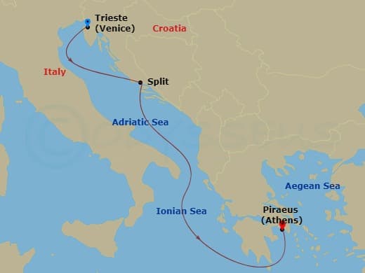 Itinerary map