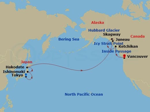 Itinerary map