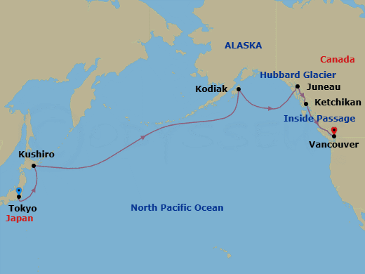 Itinerary map