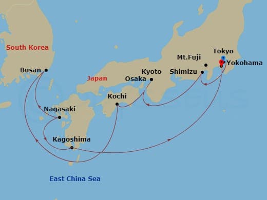 Itinerary map