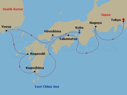 Itinerary map