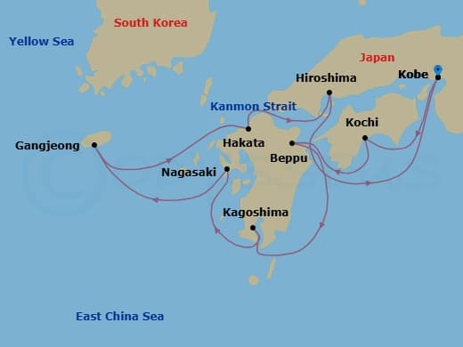 Itinerary map