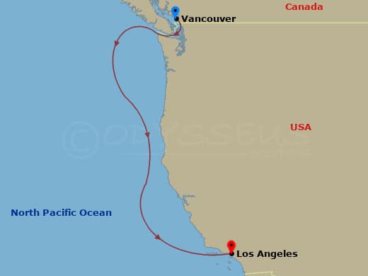 Itinerary map