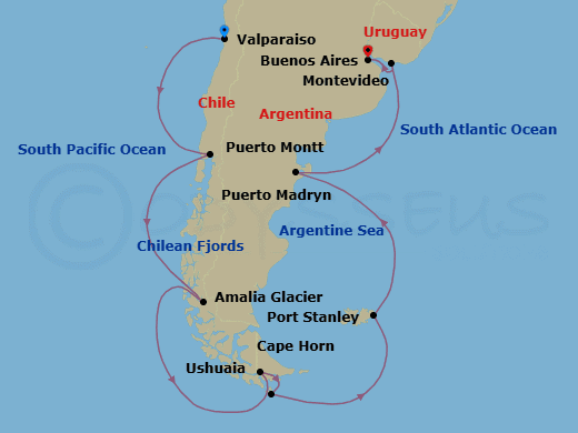 Itinerary map
