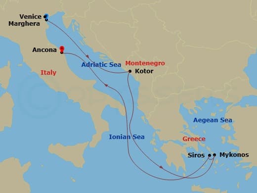 Itinerary map