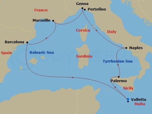 Itinerary map