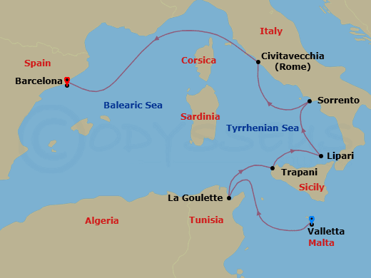 Itinerary map