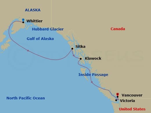 Itinerary map