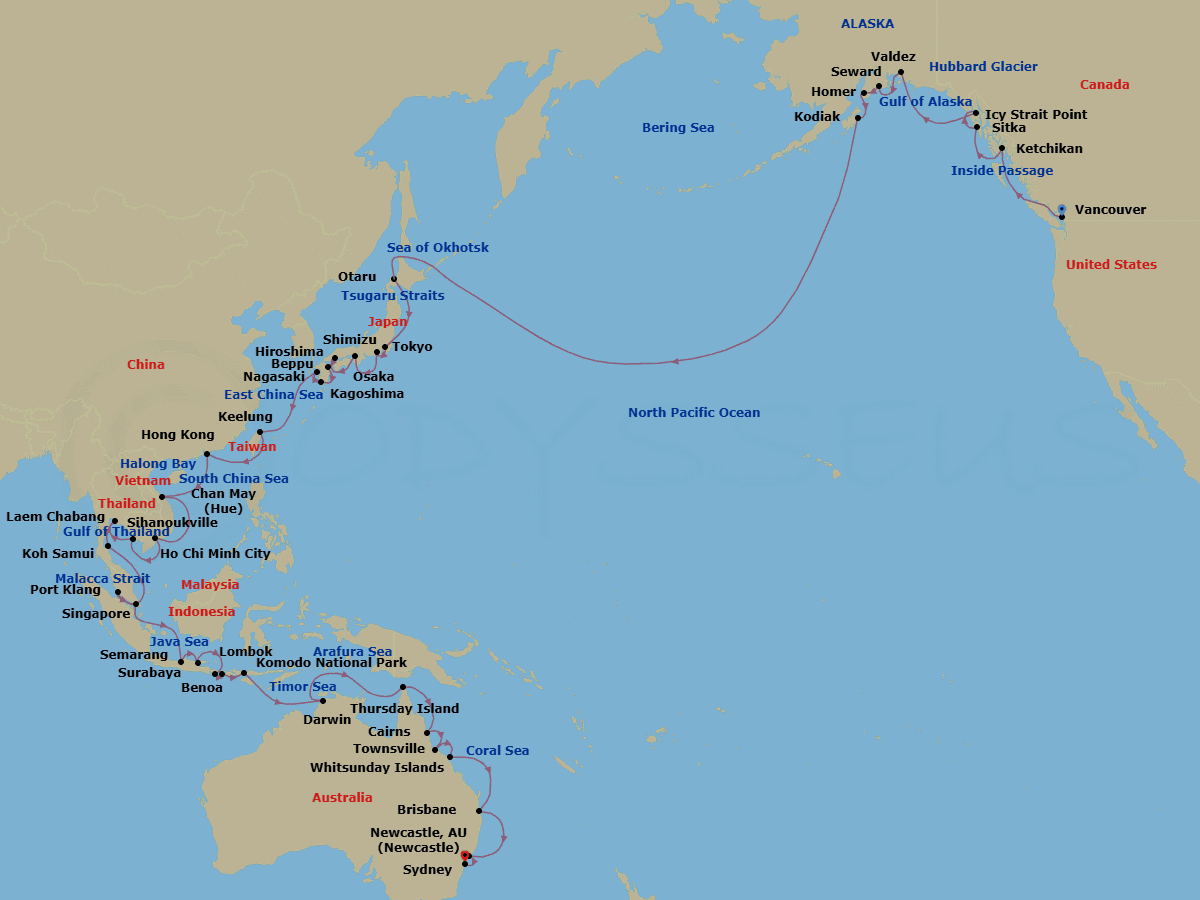 Itinerary map