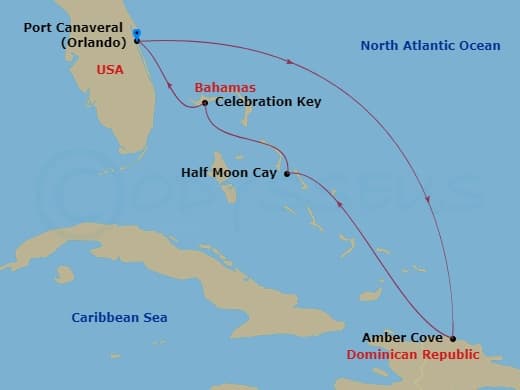 Itinerary map