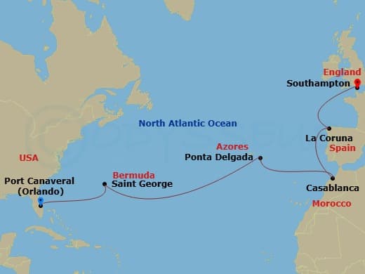 Itinerary map