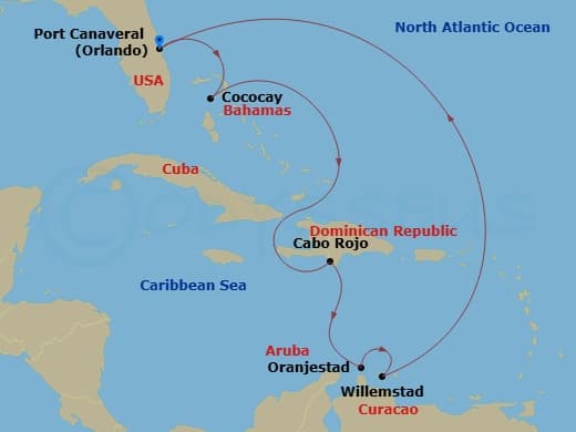 Itinerary map